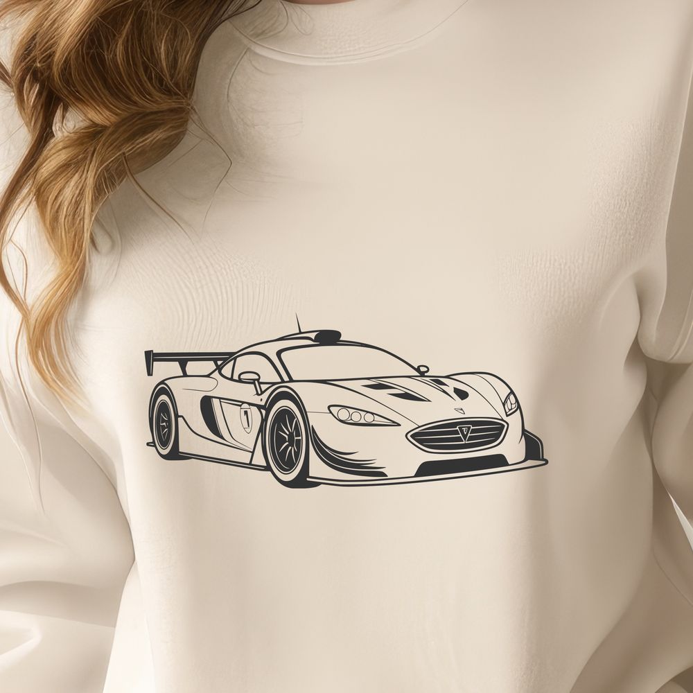 Vector Graphic Design of a Speedy Car A high-performance racing car illustration designed as a vector graphic.