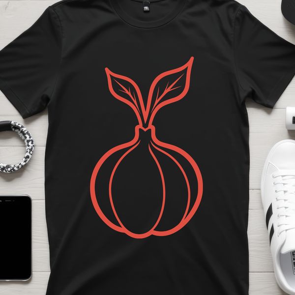 Free SVG Radish Graphics A stylized illustration of a radish, suitable for commercial or personal use in various designs.