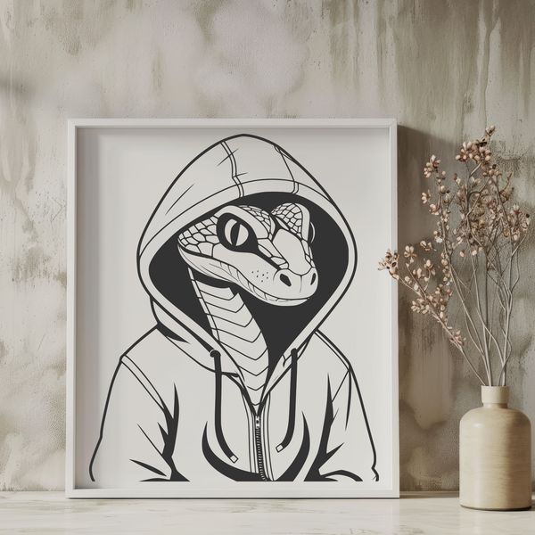 Realistic Snake Vector Art A stylized illustration of a snake in a realistic pose.