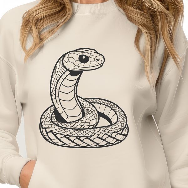 Slithery Illustration in Vector Graphics A detailed illustration of a snake's body in various shapes and lines, suitable for vector graphics.