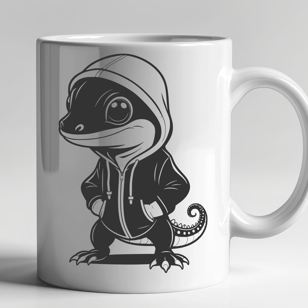 Salamander SVG Illustration SVG illustration of a salamander, a type of amphibian animal.