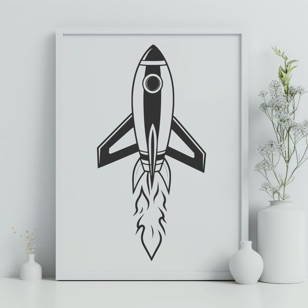 Beautiful Vector Spaceship Design A detailed, vector graphics illustration of a futuristic spaceship in space.
