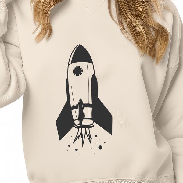 Cool Space Rocket Vector Graphics Illustrated vector design of a futuristic spaceship in space