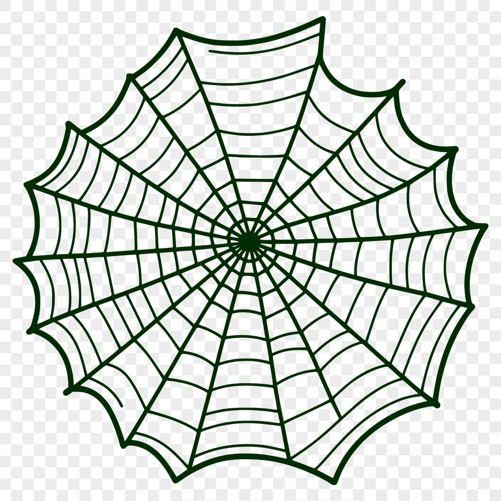 A delicate, intricately detailed illustration of a spider web, designed in scalable vector graphics (SVG) format.