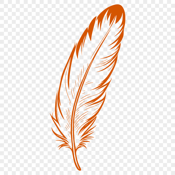 Beautiful Digital Feather Design An SVG graphic of a feather design suitable for digital use.