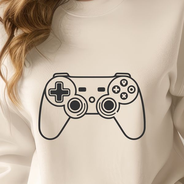 Editable Game Controller Design An editable vector graphic representation of a standard gamepad design for digital art projects.