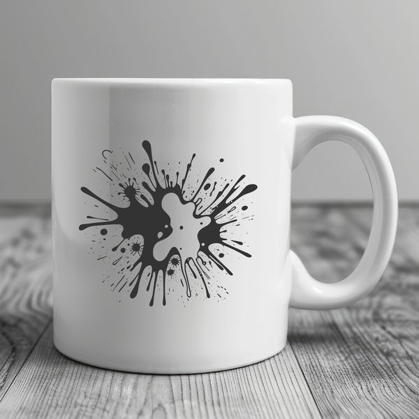 Fun Mess Maker Clip Art A colorful splat shape made from vector art for use in digital design.