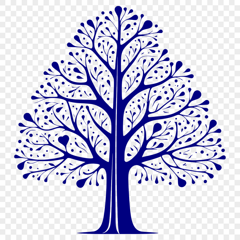 A graphic representation of a single tree, created as a scalable vector graphics file.