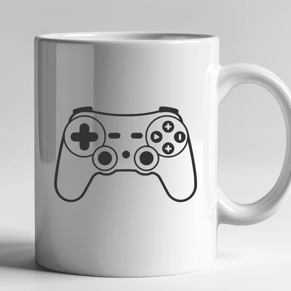 Game Controller SVG Illustration An SVG illustration of a video game controller hardware layout.