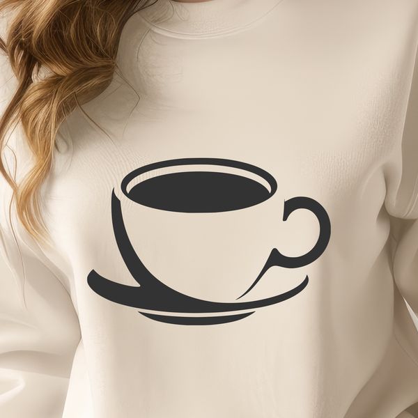 SVG Teacup Clip Art A simple illustration of a teacup with a saucer.