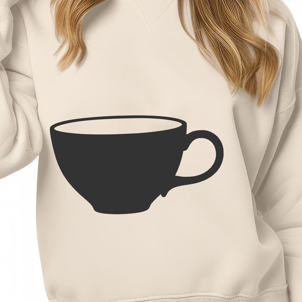 Simple Teacup Vector Design A simple teacup design created as a vector image.