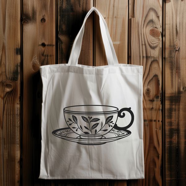 Stylized Teacup Illustration in Vector Format A stylized illustration of a teacup made from vector art.