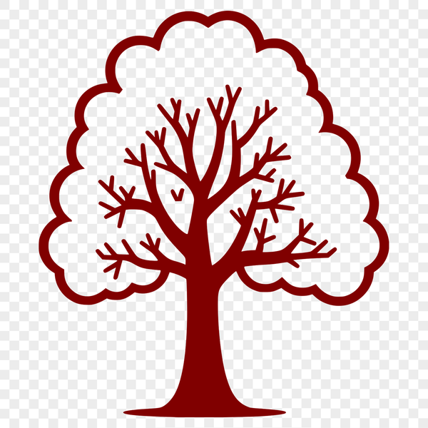 Elegant Vector Tree Design A simple, scalable illustration of a tree, suitable for vector-based graphics.