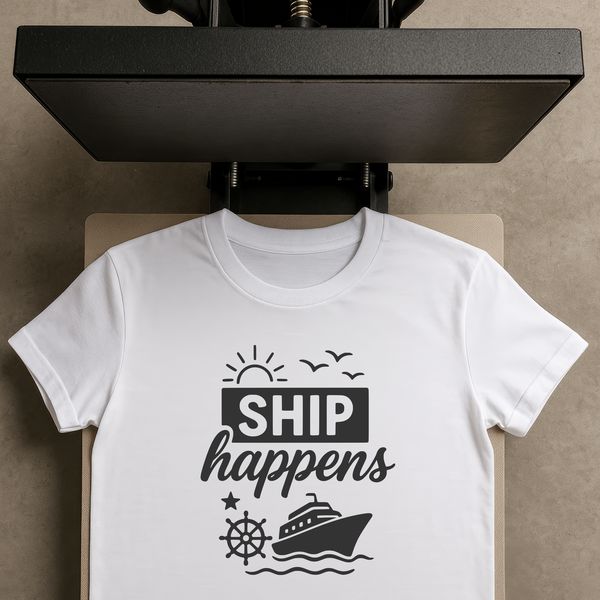 Nautical Quote Graphics A colorful vector design featuring a humorous cruise quote with a nautical theme.