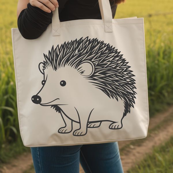 Whimsical Hedgehog Clip Art Design A detailed illustration of a hedgehog's body and facial features, suitable for graphic design and digital art.