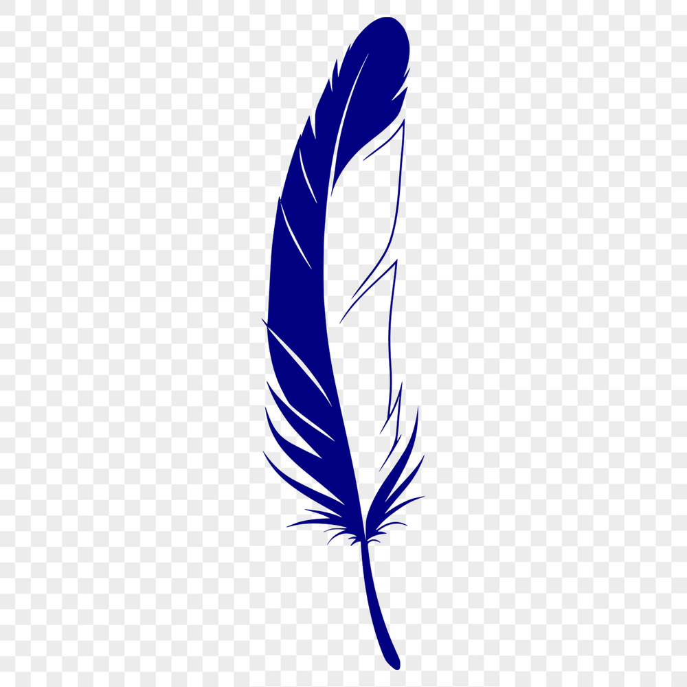 Free SVG Feather Image for Personal and Commercial Use A detailed clip art design of a feather, available for both personal and commercial use as a scalable vector image.