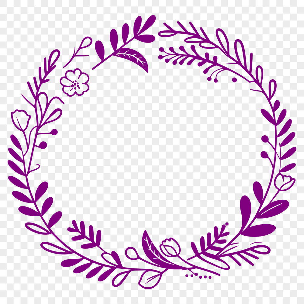 Beautiful Floral Design for Vector Cutting Projects Floral wreath design created as an SVG file for vector art and cutting machine projects.