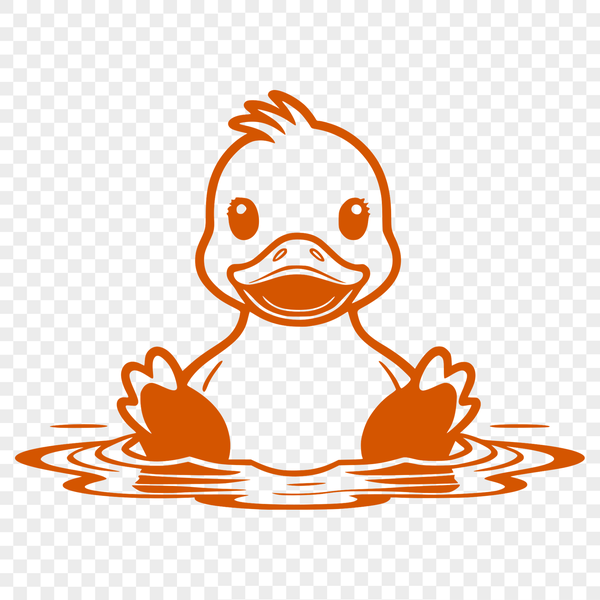 Quacking Good Vector Graphics Duck A simple line art illustration of a duck, suitable for use as vector graphics in digital designs.