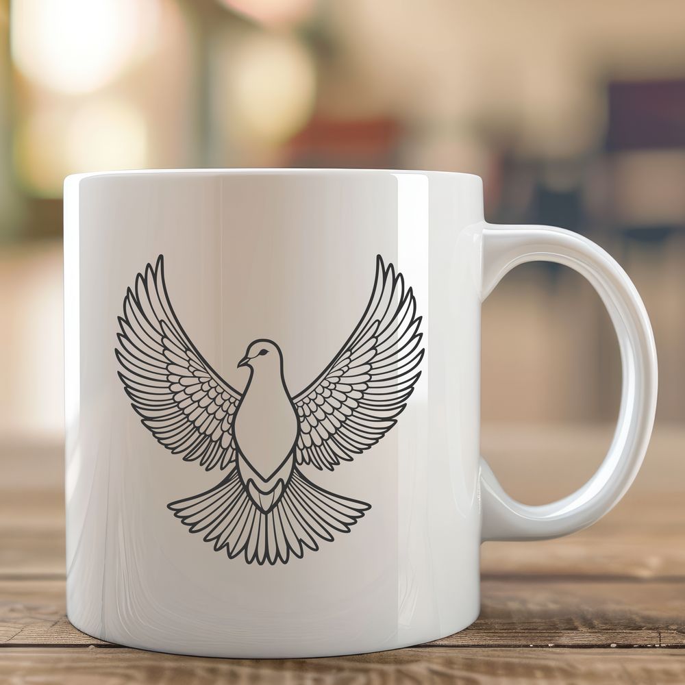 Simple Vector Illustration of a Dove A simple vector illustration of a white dove in flight.