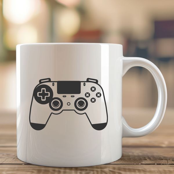 Elegant Video Game Controller Design An illustration of a video game controller with ergonomic design features.