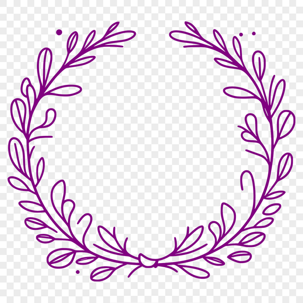 Beautiful Wreath Clip Art Template A floral design SVG template for cutting machines and laser cutters.