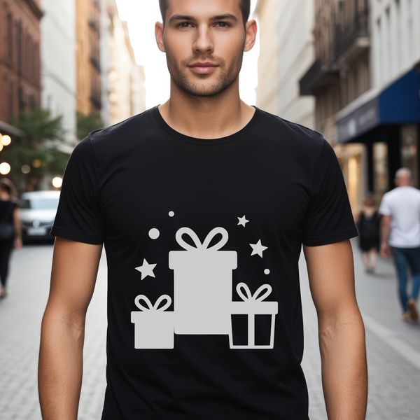 A minimalist illustration of a gift wrapped in paper with a ribbon and bow, suitable for commercial or personal use.