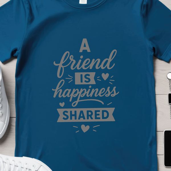 Vector quote about friendship with clean typography and simple design suitable for cutting machines or laser engraving.