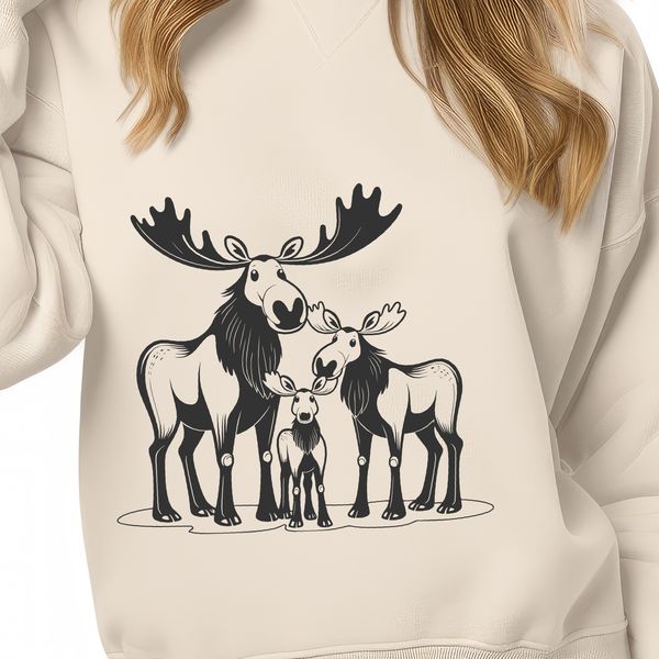 A detailed illustration of a large wild animal with distinctive antlers.