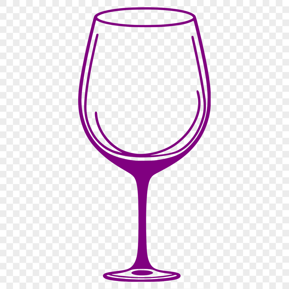 Beautiful Wine Glass Design SVG File A glass filled with red wine on a wooden table, vector illustration.