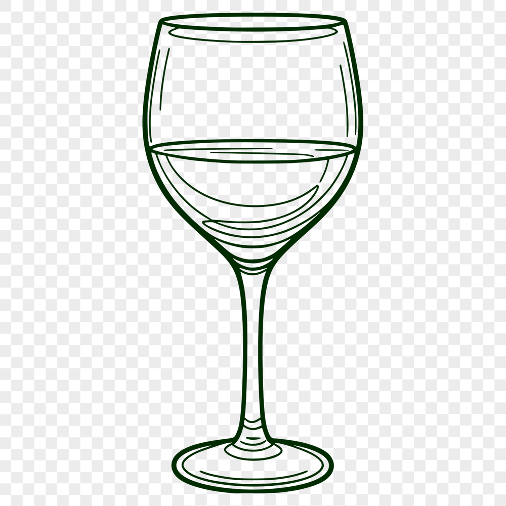 Red Wine Glass Vector Art A clear illustration of a glass containing red wine, perfect for clip art projects.