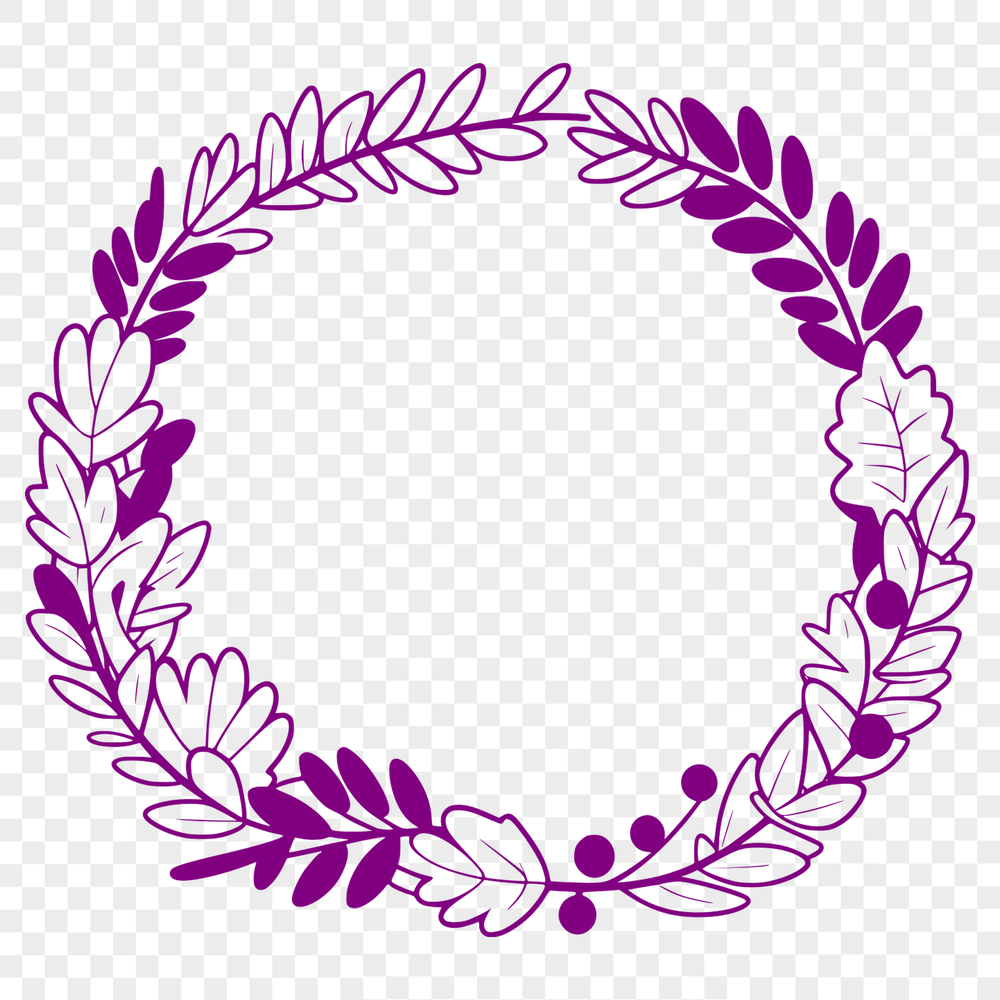 Lovely SVG Flower Wreath Template A floral SVG design featuring a decorative wreath for digital crafting and cutting projects.