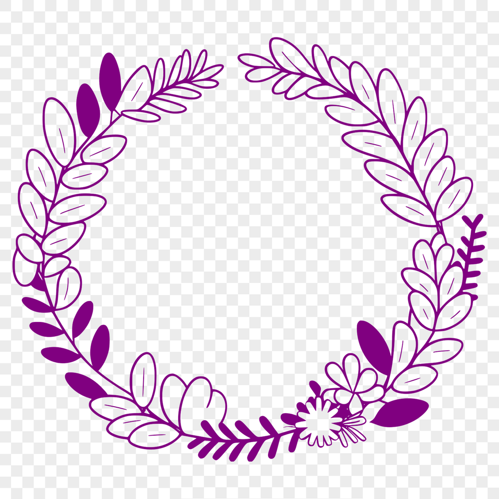 Decorative Floral Wreath Vector Illustration A decorative floral wreath illustration designed as vector art for digital use.