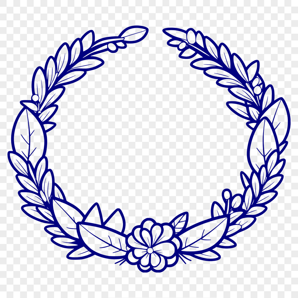 Lovely SVG Floral Wreath Clip Art A high-quality vector floral wreath design suitable for various cutting machines.