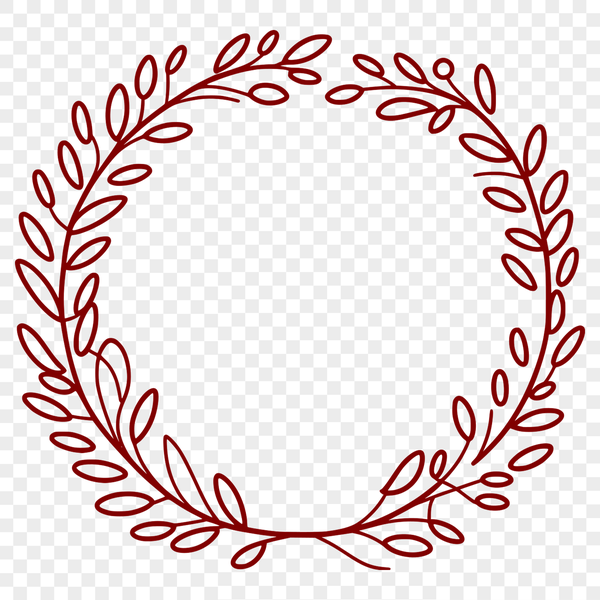 Free Interconnected Flower Wreath SVG Vector Graphic A digital clip art wreath made from interconnected floral elements.
