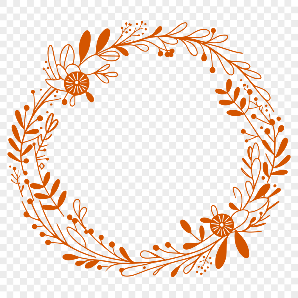Decorative Vector Wreath Design A decorative floral wreath design in vector format suitable for digital cutting machines.
