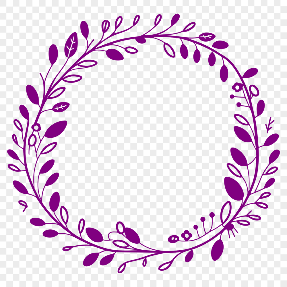 Decorative Vector Wreath Clip Art A decorative floral wreath design created as a vector art SVG file suitable for various cutting machines.