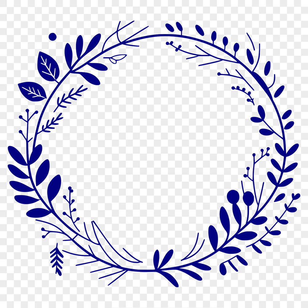 Beautiful Floral Design for Digital Cutters A floral wreath design in vector format, suitable for digital cutting machines like Cricut or laser cutters.