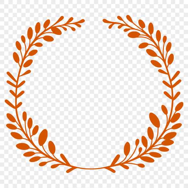 Interconnected Floral Motifs Wreath Design Floral wreath design made from interconnected flower motifs.