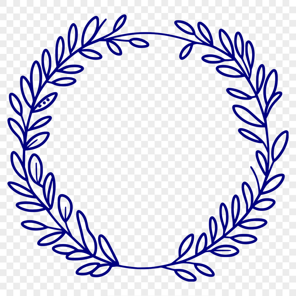 A delicate floral wreath design in vector format. A floral wreath design created as a vector graphic in SVG format.