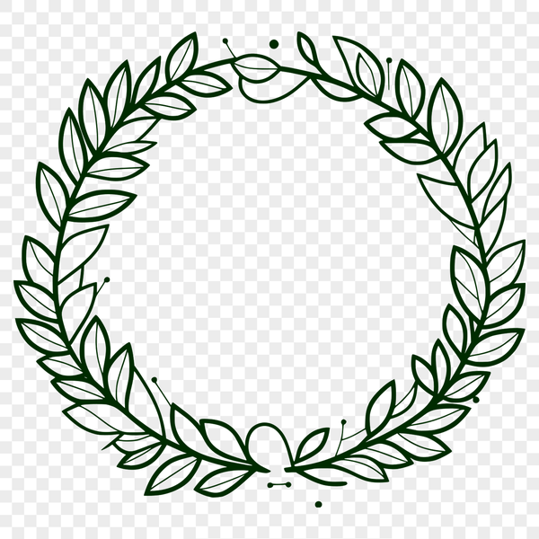 Beautiful Vector Wreath Pattern A floral wreath design in vector format, ideal for cutting machines like Cricut.