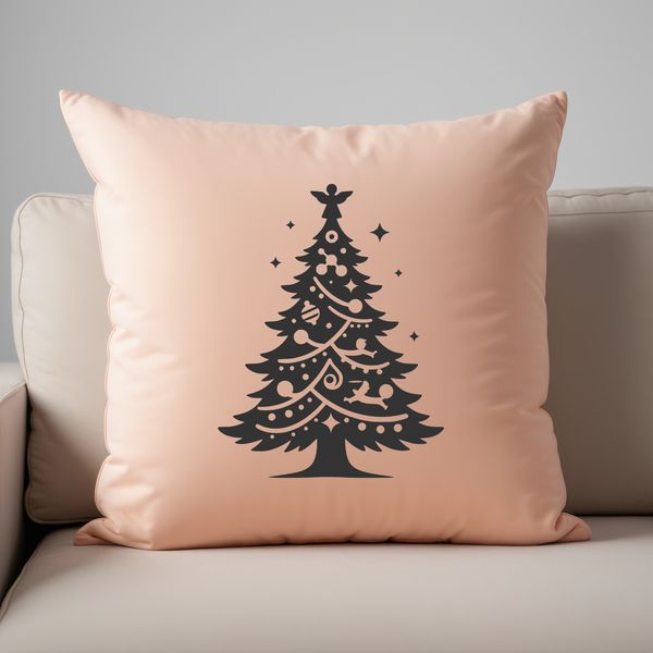 A digital illustration of a stylized Christmas tree, suitable for commercial or personal use.