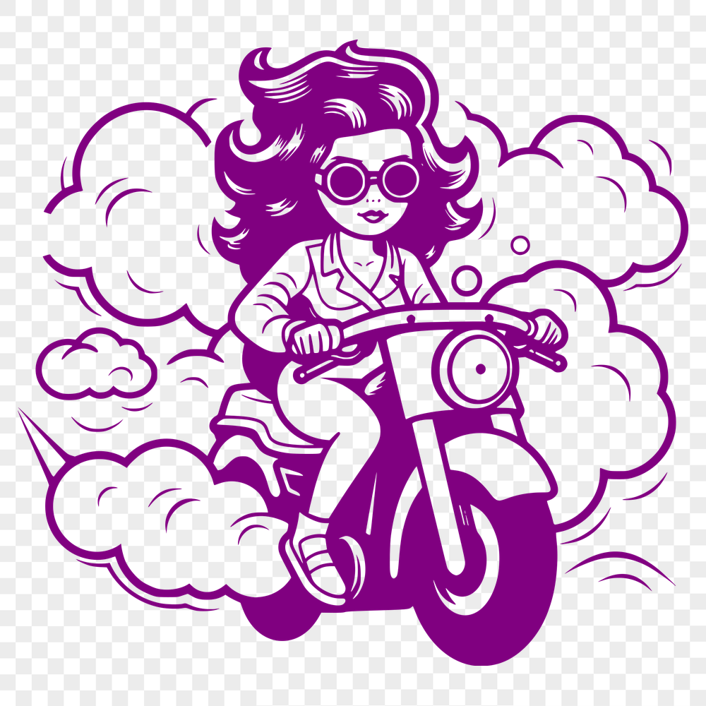 Free Creative Motorbike Vector Craft File