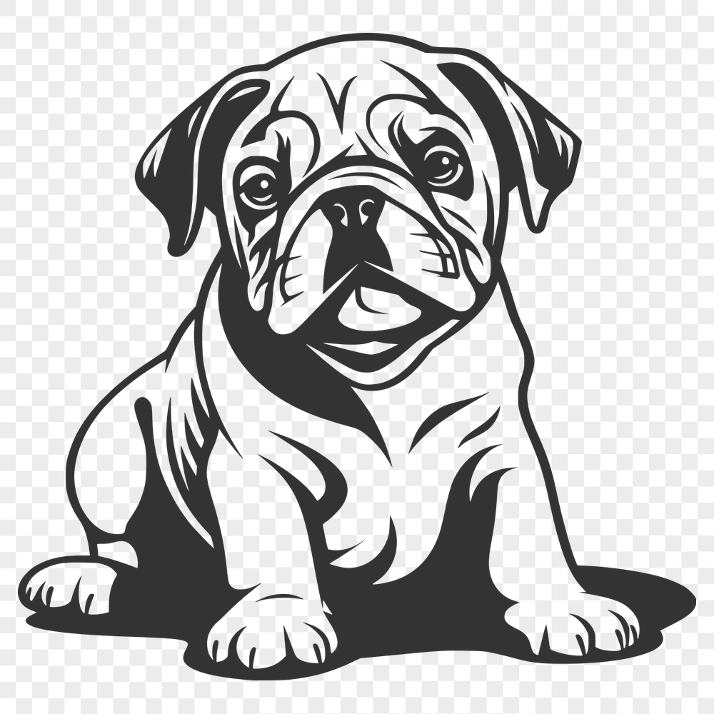 Sitting Bulldog Clipart