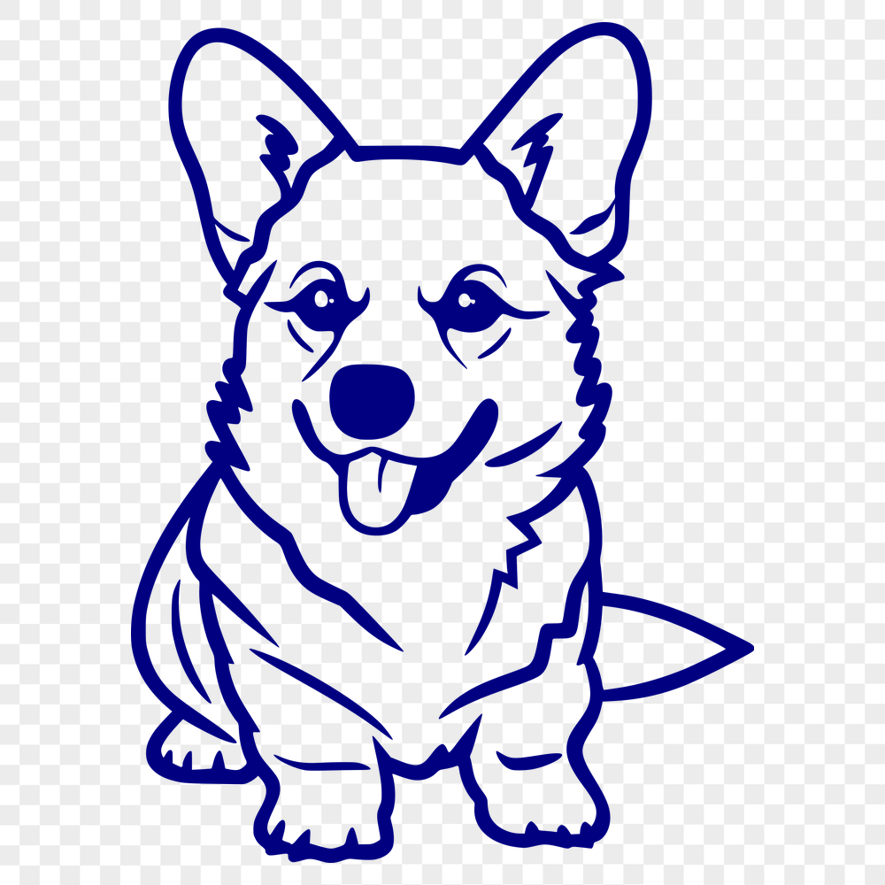 Artistic Sitting Corgi - PDF