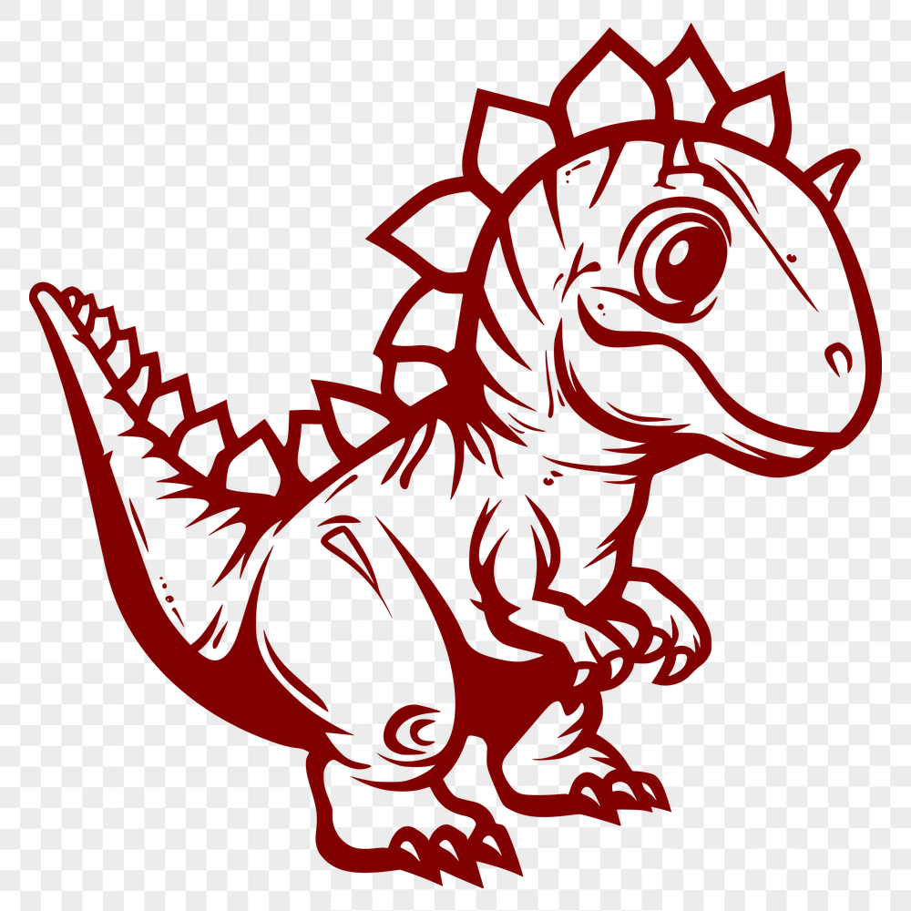 Free Unique Baby Dinosaur Vector Craft File