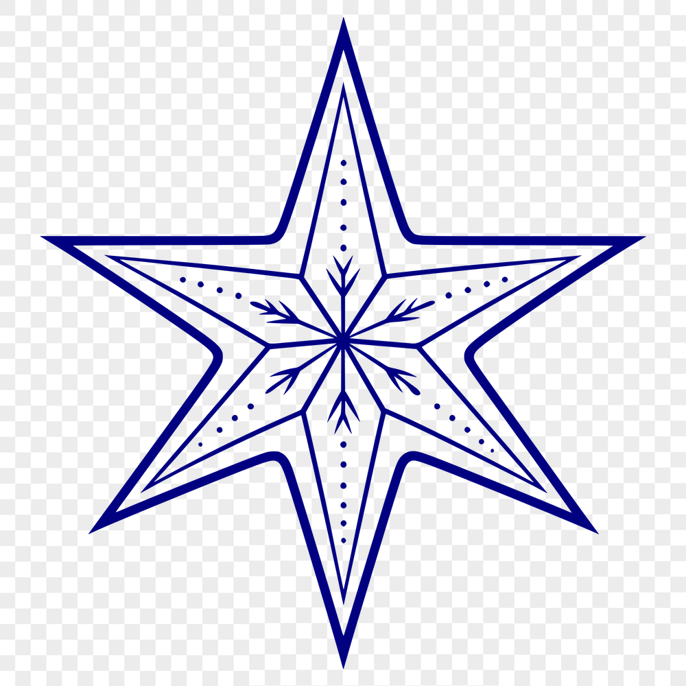 Free Star Digital Artwork In DXF For Free Download