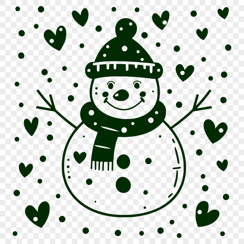 Unique Snowman - Procreate PNG