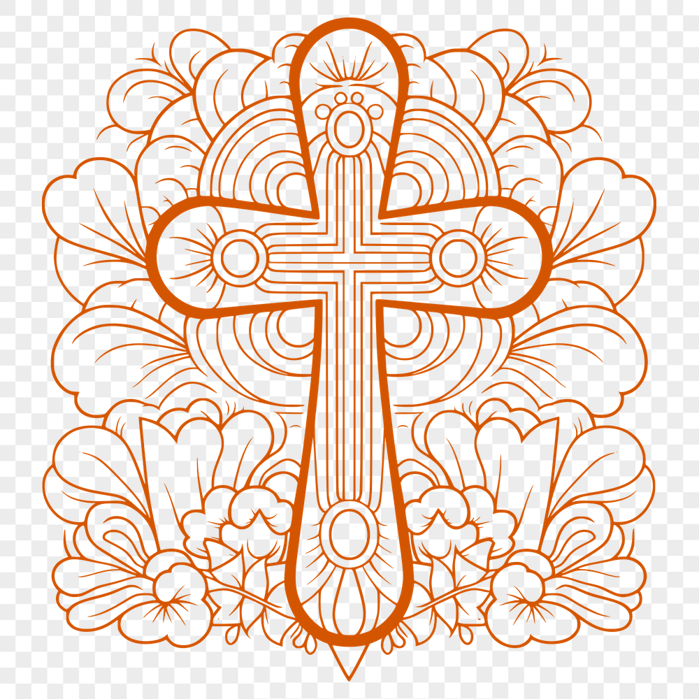 Artistic Crucifix Vector Craft File