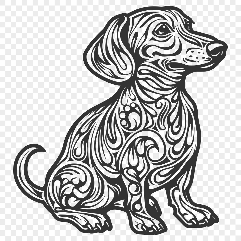 Stunning Sitting Dachshund Design