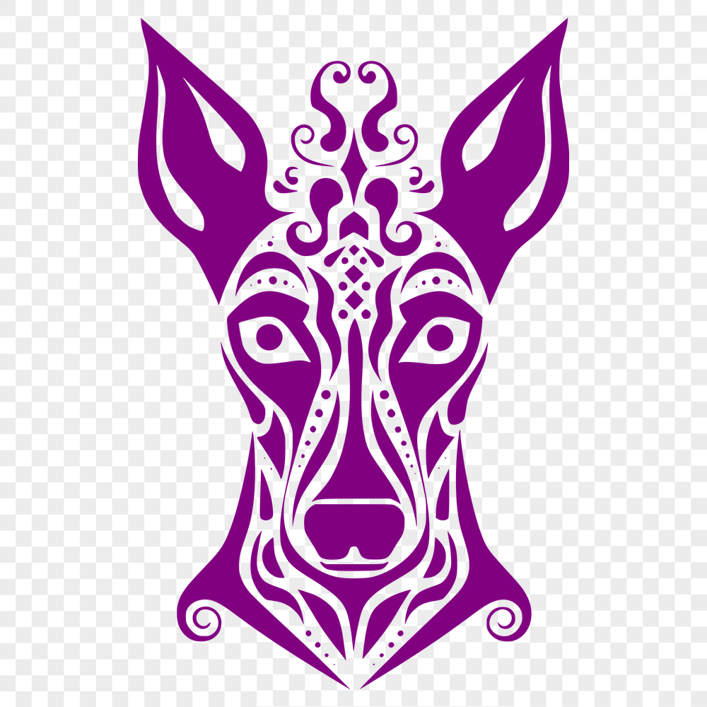 Ornate Doberman Pinscher Template